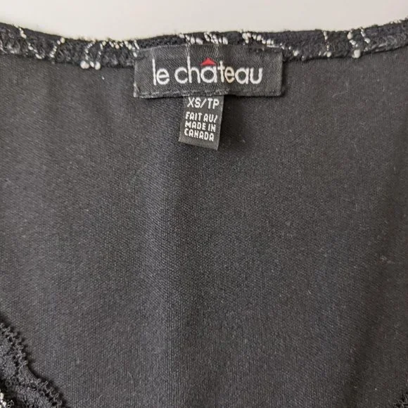 Le Château White Corded Lace Sleeveless Top V-Neck Blouse Size XS - Picture 8 of 15